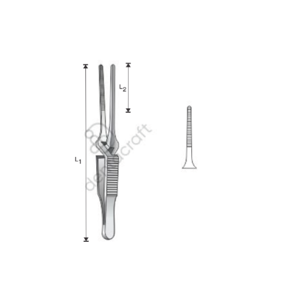 Bulldog Clamps L1 50mm, L2 12mm, Straight